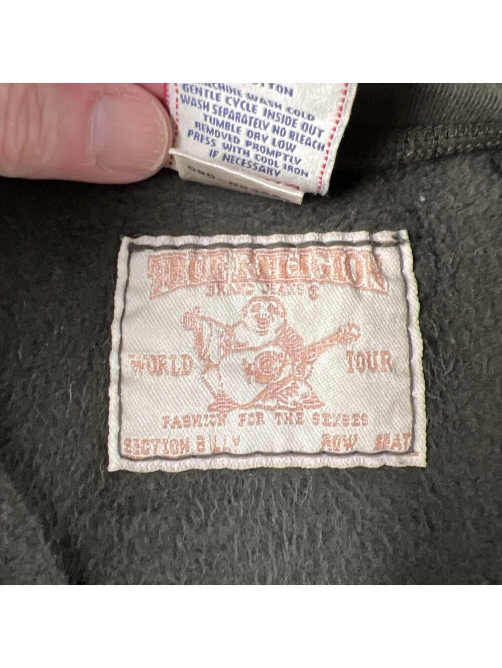 Vintage True Religion Zip Hoodie Mens XXL Green Motorcycle Club Detroit Y2K
